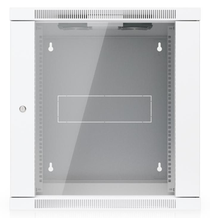 Fully assembled wall-mount (rack with built-in fans and)