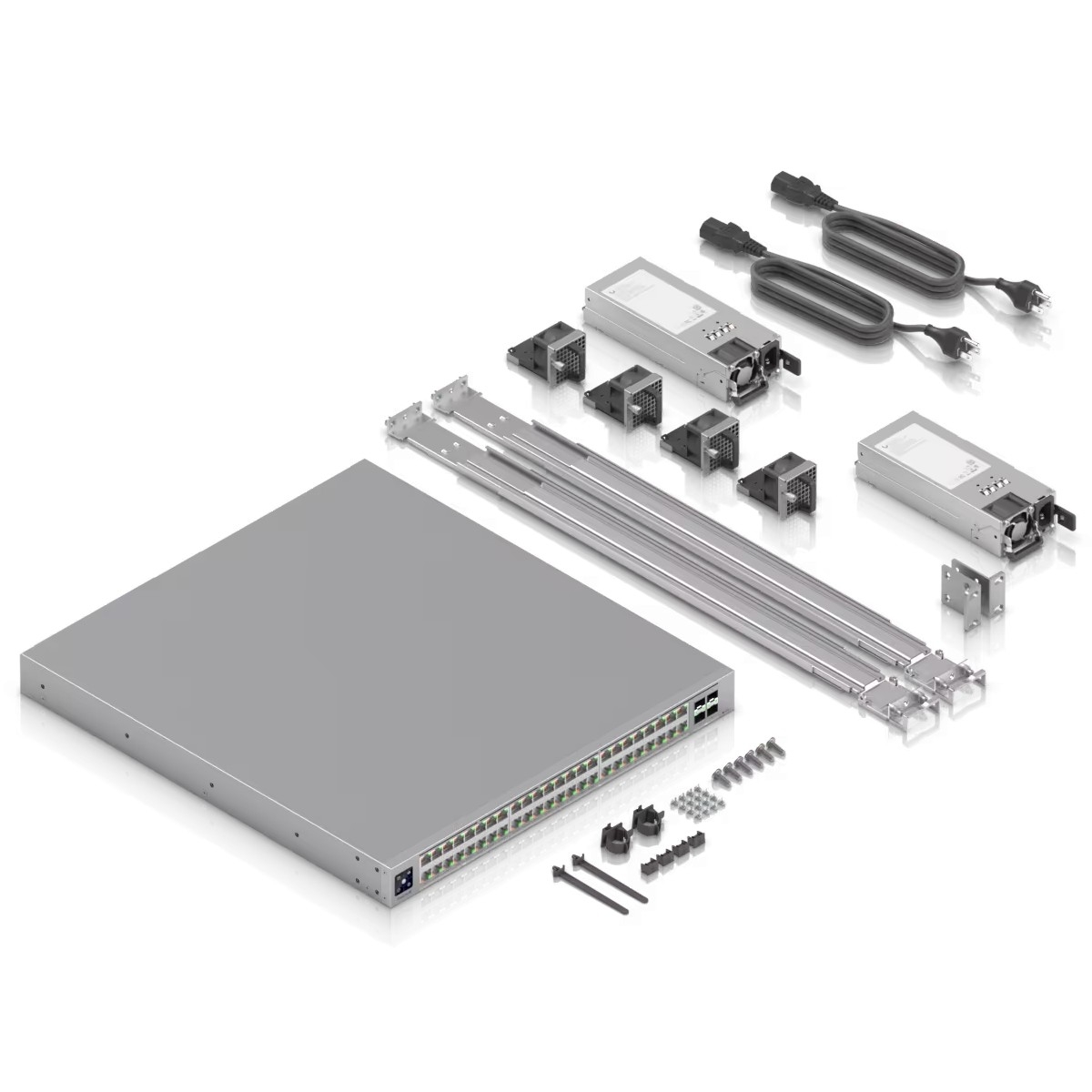Ubiquiti ECS-48-PoE (2150W) | Switch | Etherlighting™, 16x 2.5 GbE RJ45, 32x 10 GbE RJ45, 4x SFP28, 2x QSFP28, L3, PoE+++ miniatura 6