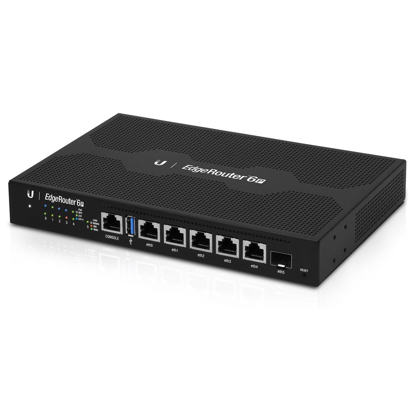 Ubiquiti ER-6P | Router | EdgeMAX EdgeRouter, 5x RJ45 1000Mb/s Passive PoE, 1x SFP