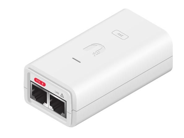 Ubiquiti POE-24-12W-G-WH | Zasilacz PoE | 24V, 0,5A, 12W, Gigabit
