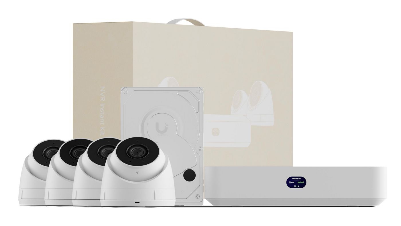 Ubiquiti UNVR-Instant-Kit | Zestaw NVR + 4x G5 Turret Ultra | 1x 1TB HDD