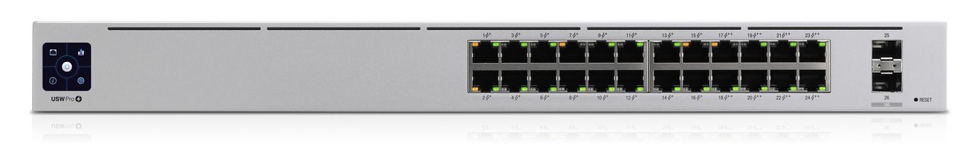 Ubiquiti USW-PRO-24-POE | Switch | 16x RJ45 1000Mb/s PoE+, 8x RJ45 1000Mb/s PoE++, 2x SFP+