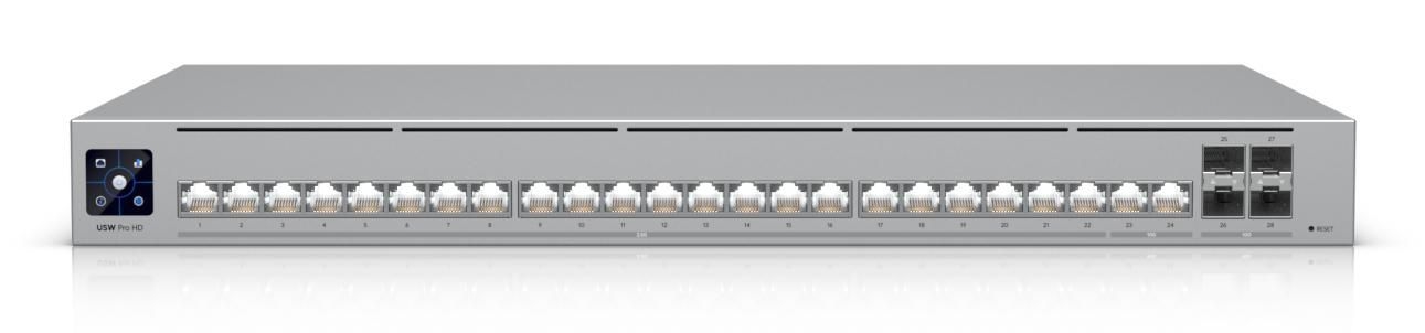 Ubiquiti USW-PRO-HD-24-EU | Switch | Etherlighting, 2x 10GbE, 22x 2.5GbE, 4x 10G SFP+