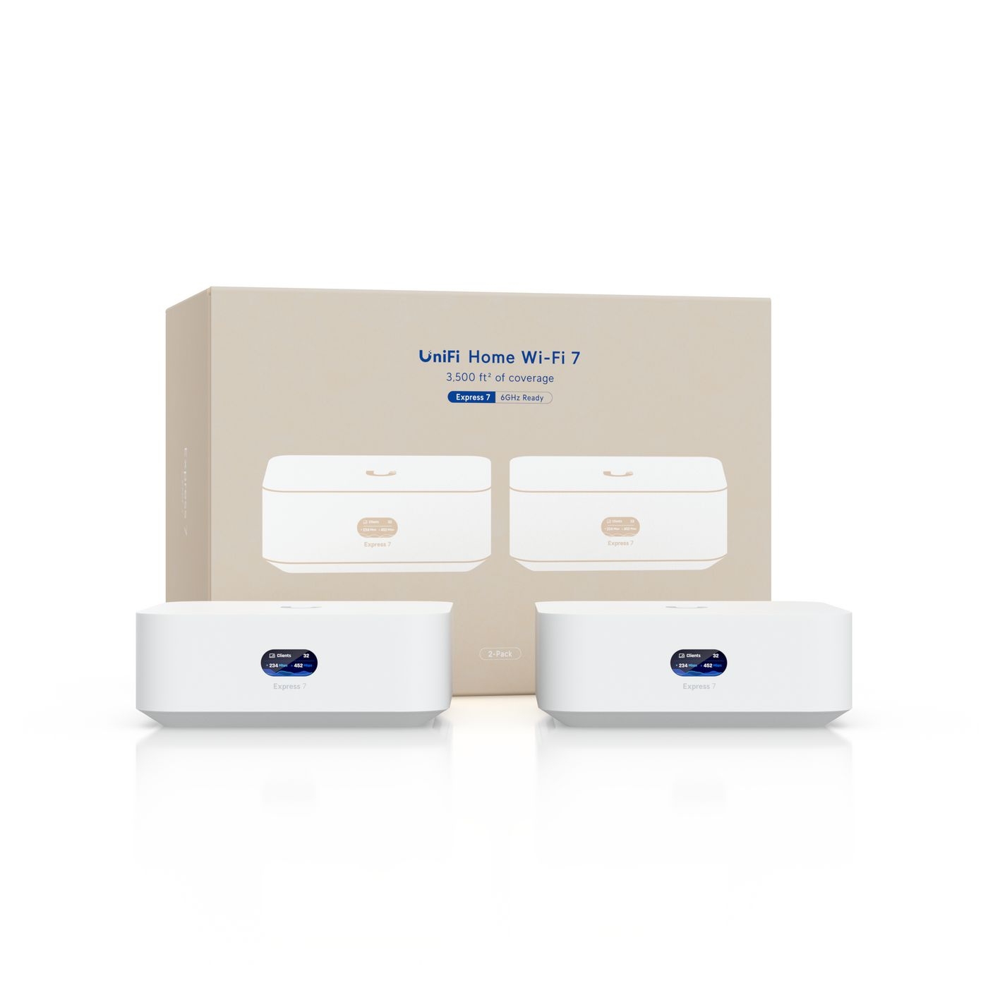 Plug-and-play, scalable WiFi 7 mesh system with UniFi Gateway integration, 10GbE WAN, 2.5GbE LAN, and up to 3,500 ft² of coverage