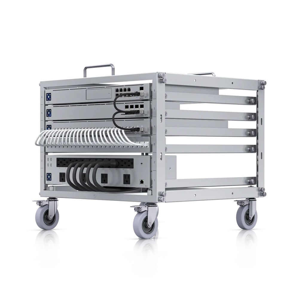Ubiquiti U-Rack-6U-TL | Mobilny stojak rack | 6U, z patch panelem 24 porty miniatura 2