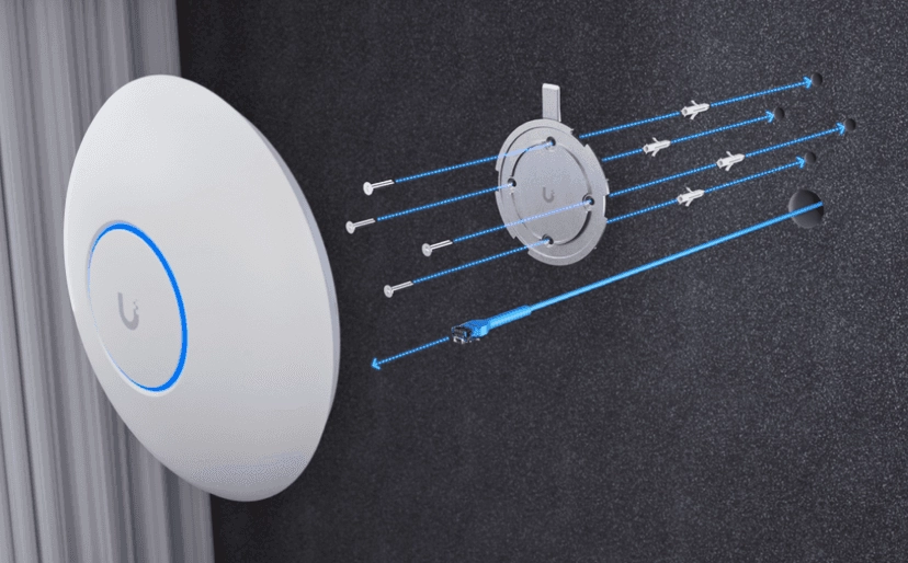 UBIQUITI U7-LR WIFI 7 ACCESS POINT, 1X 2.5GBE POE
