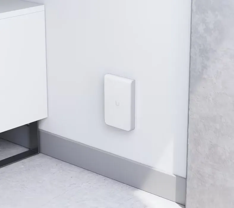 UBIQUITI U6-IW UNIFI6 IN-WALL WALL-MOUNT WIFI6 AP WITH BUILT-IN GBE POE SWITCH