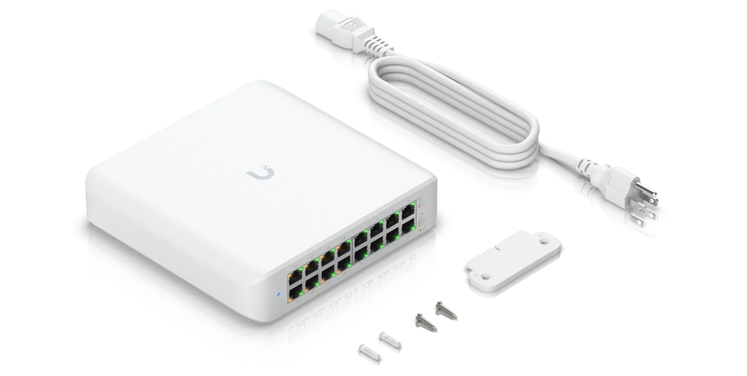 Ubiquiti USW-LITE-16-POE | Switch | UniFi Gen2, 16x RJ45 1000Mb/s, 8x PoE+, 45W miniatura 2