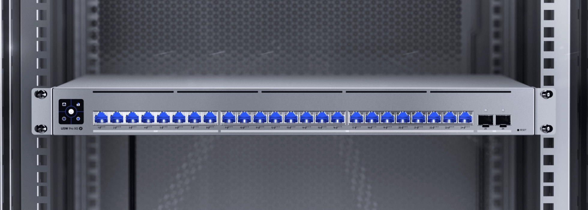 Ubiquiti USW-Pro-XG-24-PoE | Switch | Etherlighting, 16x RJ45 10GbE, 8x RJ45 2.5GbE, 2x SFP28, 720W, Layer 3 miniatura 2