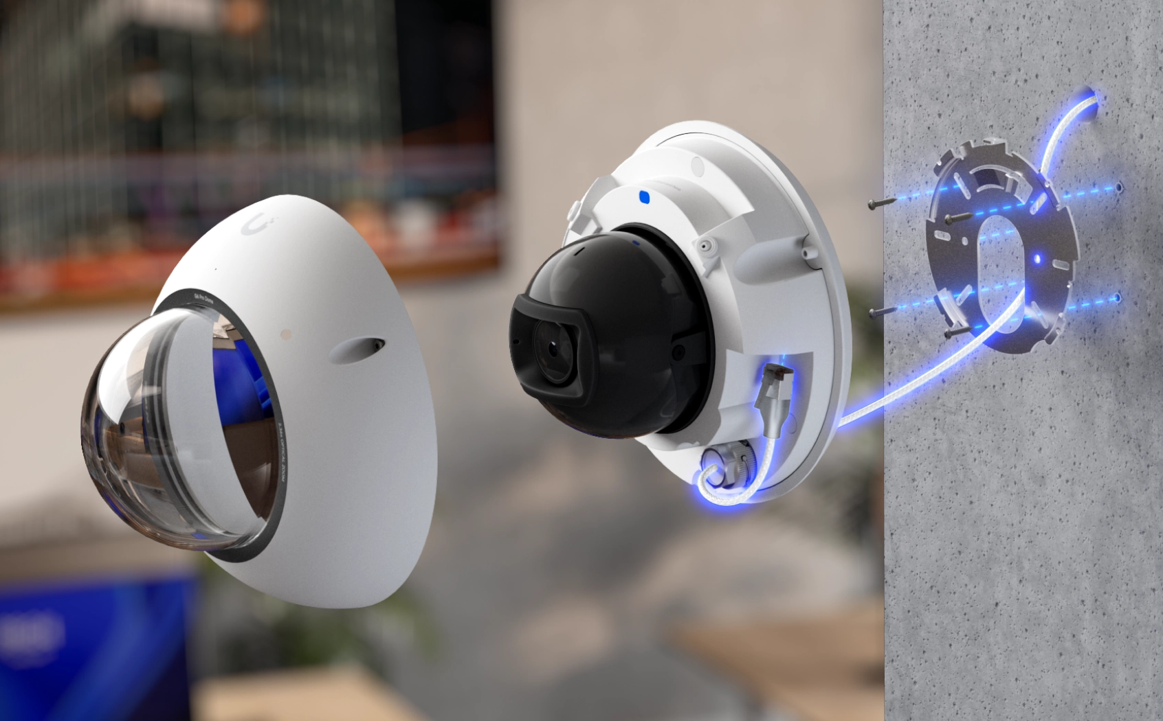 Ubiquiti UVC-G6-Pro-Dome-W | Kamera IP | 4K, 30fps, PoE, IP66 miniatura 2