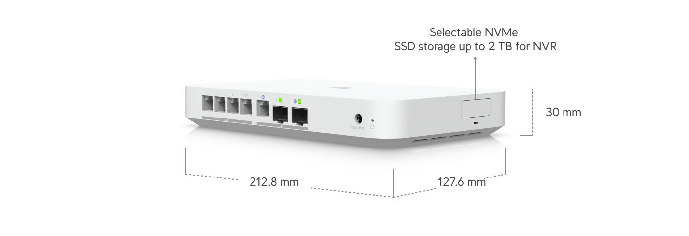 UBIQUITI UXG-FIBER DESKTOP 10G INDEPENDENT GATEWAY, 4-PORT 2.5 GBE SWITCH